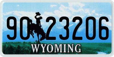 WY license plate 9023206