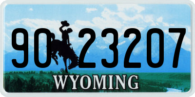 WY license plate 9023207