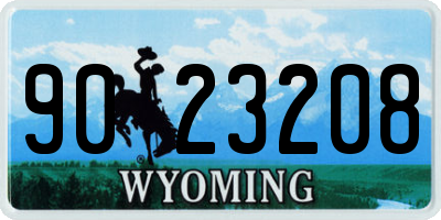 WY license plate 9023208
