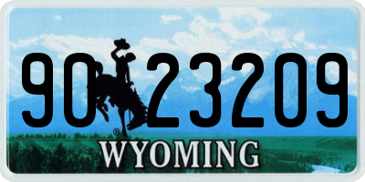 WY license plate 9023209