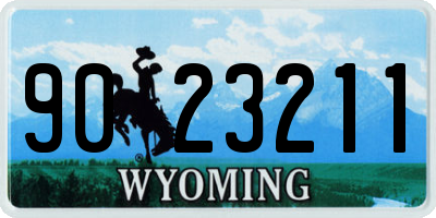 WY license plate 9023211
