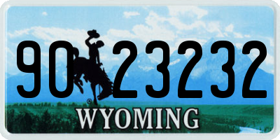 WY license plate 9023232