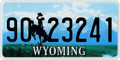 WY license plate 9023241