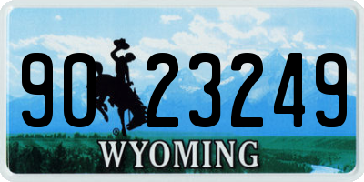 WY license plate 9023249