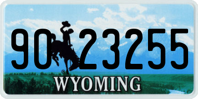 WY license plate 9023255