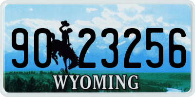 WY license plate 9023256