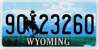 WY license plate 9023260