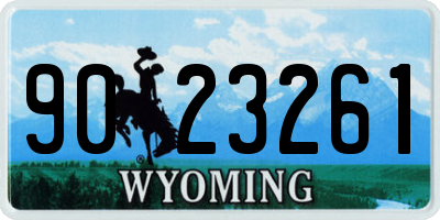WY license plate 9023261