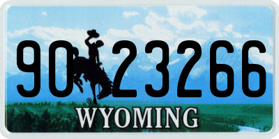 WY license plate 9023266