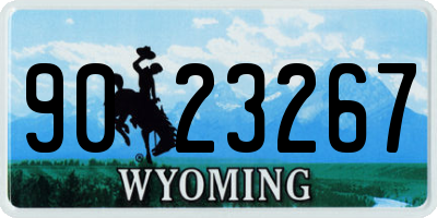 WY license plate 9023267