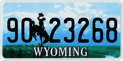 WY license plate 9023268