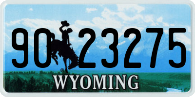 WY license plate 9023275