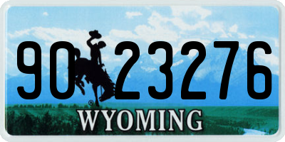 WY license plate 9023276