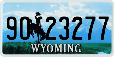 WY license plate 9023277
