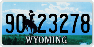WY license plate 9023278