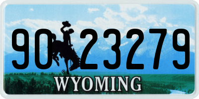 WY license plate 9023279