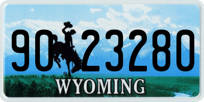 WY license plate 9023280