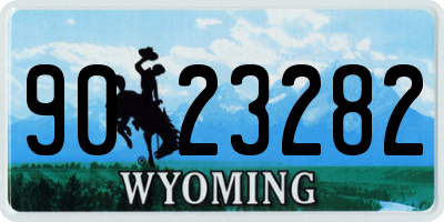 WY license plate 9023282