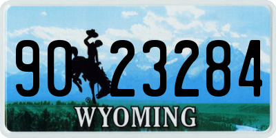 WY license plate 9023284