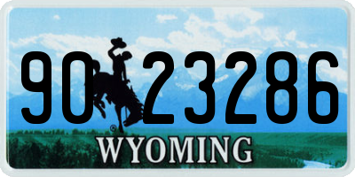 WY license plate 9023286