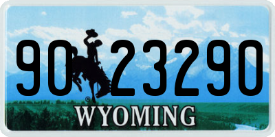 WY license plate 9023290