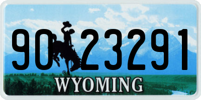 WY license plate 9023291