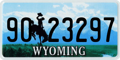 WY license plate 9023297
