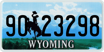 WY license plate 9023298