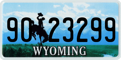 WY license plate 9023299