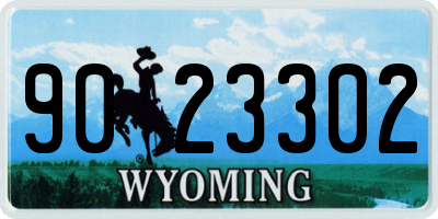 WY license plate 9023302