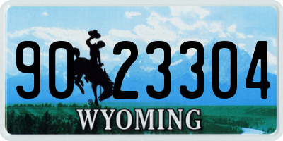 WY license plate 9023304