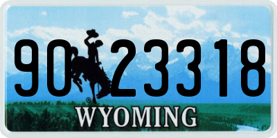 WY license plate 9023318