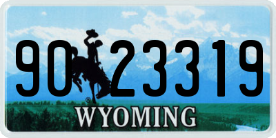 WY license plate 9023319