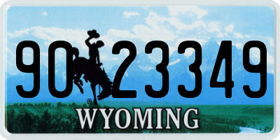 WY license plate 9023349