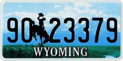 WY license plate 9023379