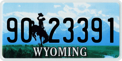 WY license plate 9023391
