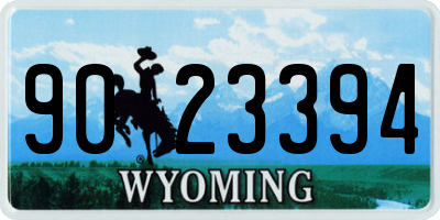 WY license plate 9023394