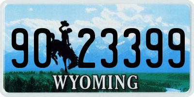 WY license plate 9023399