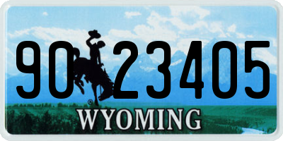 WY license plate 9023405