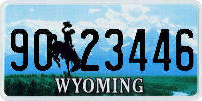 WY license plate 9023446