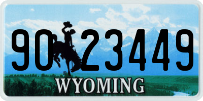 WY license plate 9023449