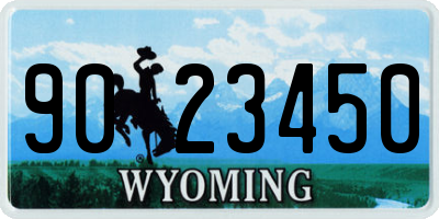 WY license plate 9023450