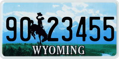 WY license plate 9023455