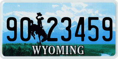 WY license plate 9023459