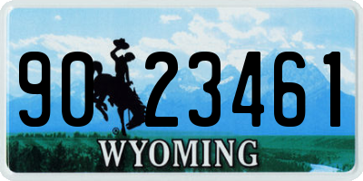 WY license plate 9023461