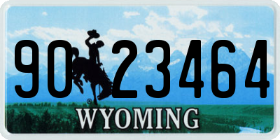 WY license plate 9023464