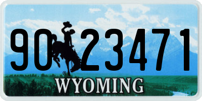 WY license plate 9023471