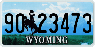 WY license plate 9023473