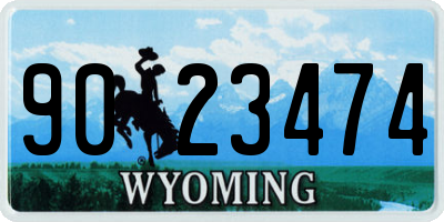WY license plate 9023474
