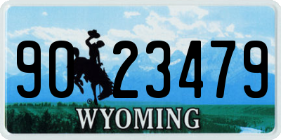 WY license plate 9023479